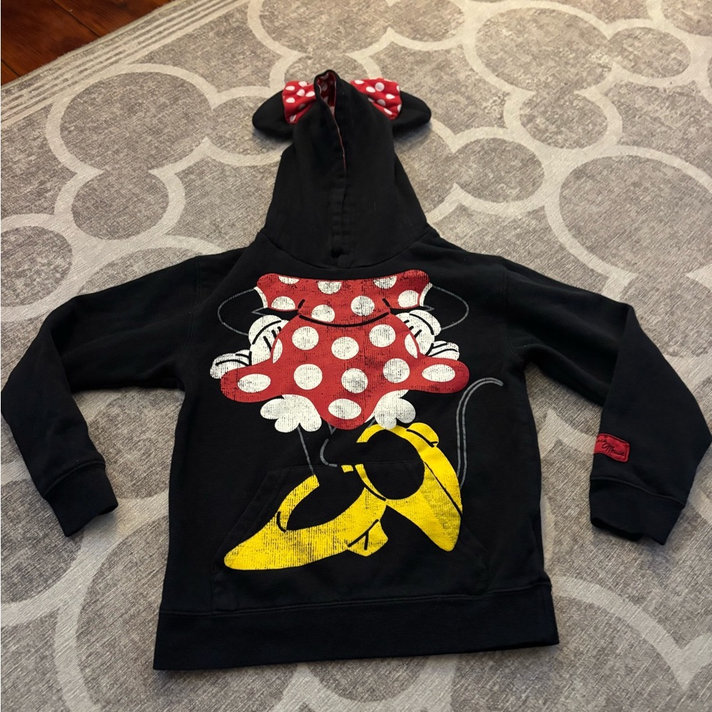 Disney Kids Black and Red Minnie Mouse Hoodie